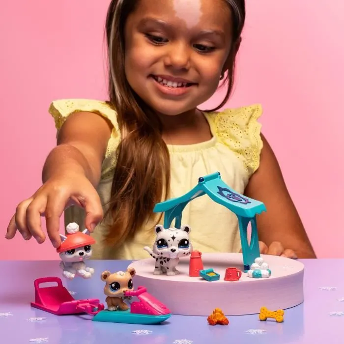 Pack à thème 3 Pets - BANDAI - Littlest Pet Shop Neige - Animaux et accessoires-5