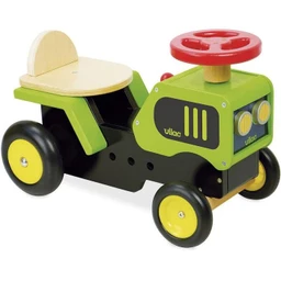 Porteur Tracteur pour enfant en bois - VILAC - 4 roues - Vert - 18 mois-0