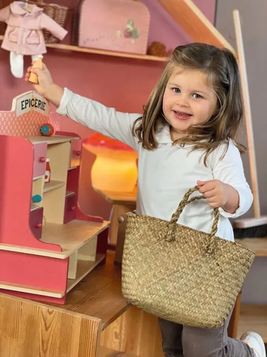 Panier en paille - Egmont Toys - 20x10x16 cm - Beige - Pour enfant - Mixte-1