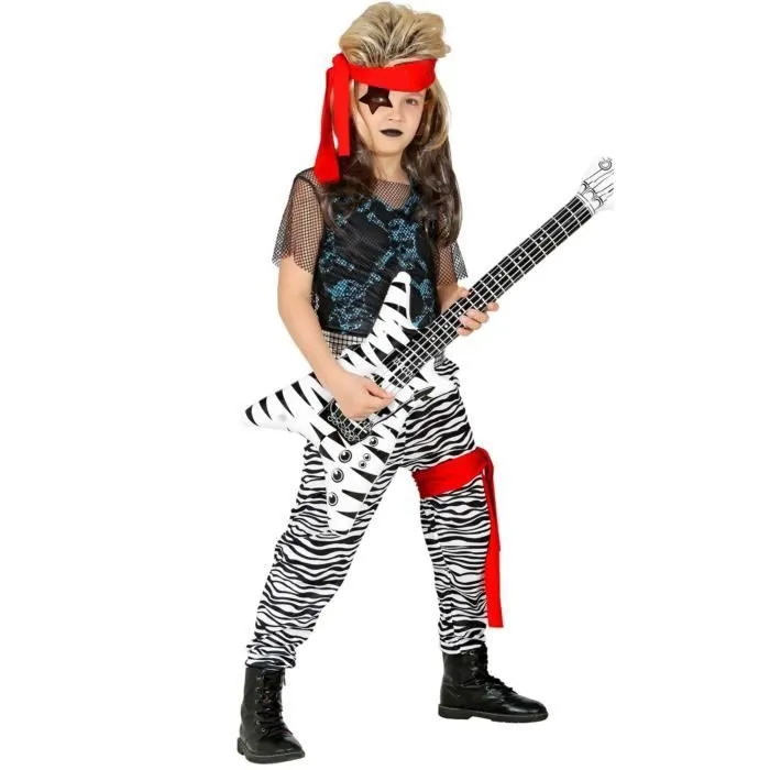 Déguisement rock star enfant - WIDMANN - Noir - Pour Carnaval et soirées rock et disco - A partir de 5 ans-0