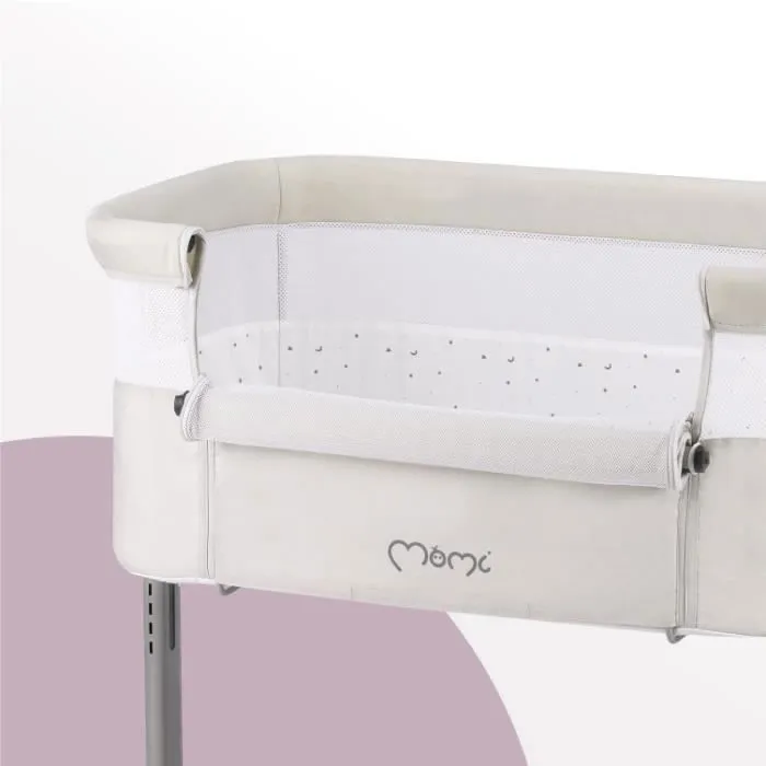 Lit Cododo et Berceau Bébé MoMi REVO - Gris - Hauteur et Angle Réglables - Roues-3
