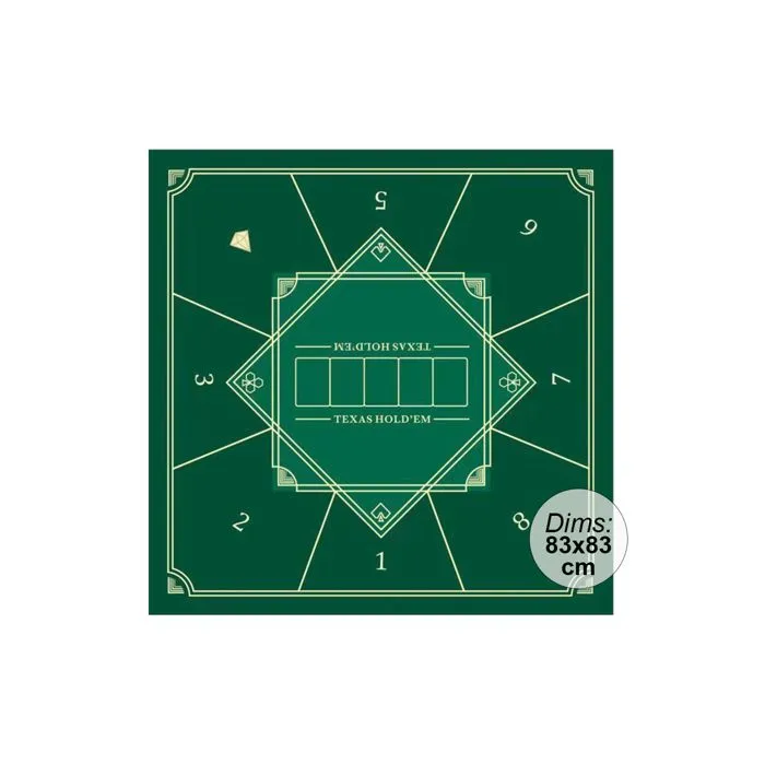 Tapis de poker carré 83x83cm - Vert - DF SPORTS - B195 - Enfant - Mixte-0
