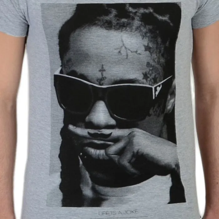 Tee Shirt Little Eleven Paris Lil SS Mixte - Gris-5