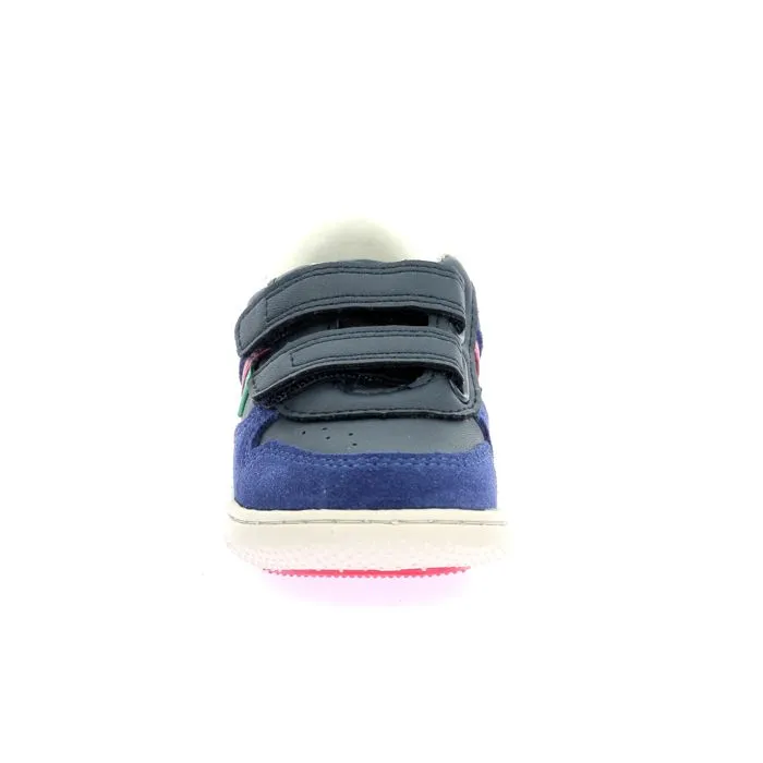 Basket Cuir  Kickers Kickmotion - Bleu Marine Rouge-4