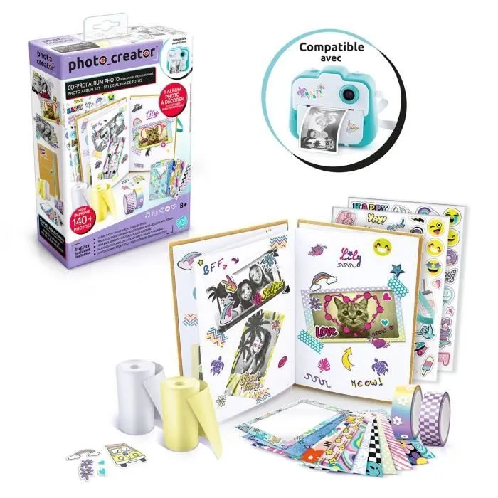 PHOTO CREATOR - Coffret Album Photo pour appareil photo à impression instantanée - Compatible Photo Creator - CLK 007 - Canal Toys-0