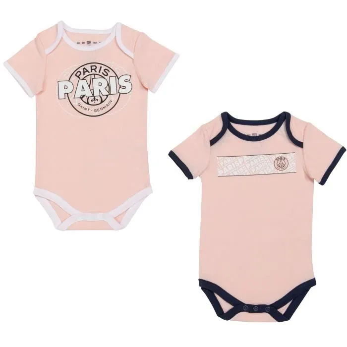 2 x body bébé fille PSG - Collection officielle PARIS SAINT GERMAIN-2