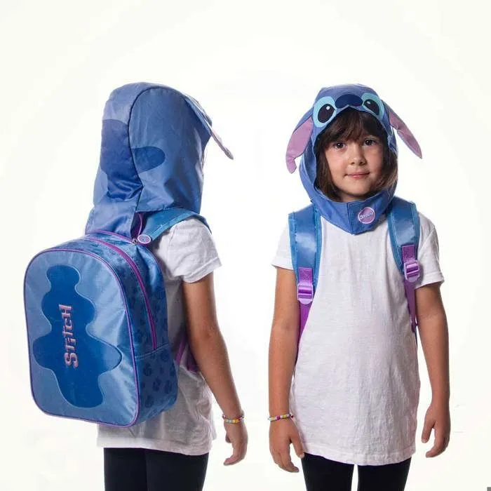 Sac à dos à Capuche Hood - Disney Lilo et Stitch Lemur - Bleu - Taille Unique-3