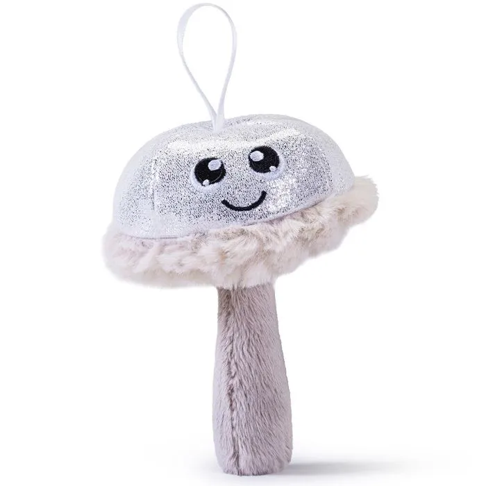 Décorations de Noël - Trudi - Champignon à suspendre - Argenté - 9x9x11 cm - Mixte-0