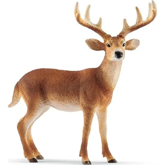 Figurine Cerf de Virginie - SCHLEICH Wild Life 14818 - Bois de 60mm - Pour Enfant Garçon et Fille-0