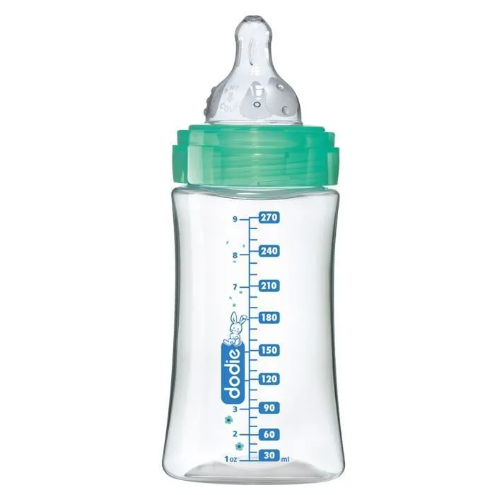 Dodie Biberon Initiation+ Anti-Coliques 3 Vitesses +0m Vert 270ml-1