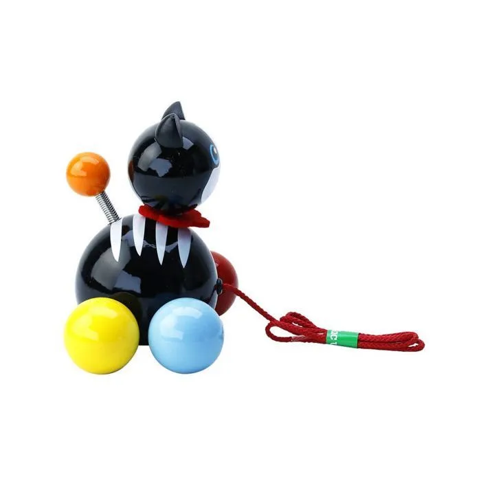 Jouet à tirer - VILAC - Minou le chat - Bois - Bleu - A partir de 12 mois-2