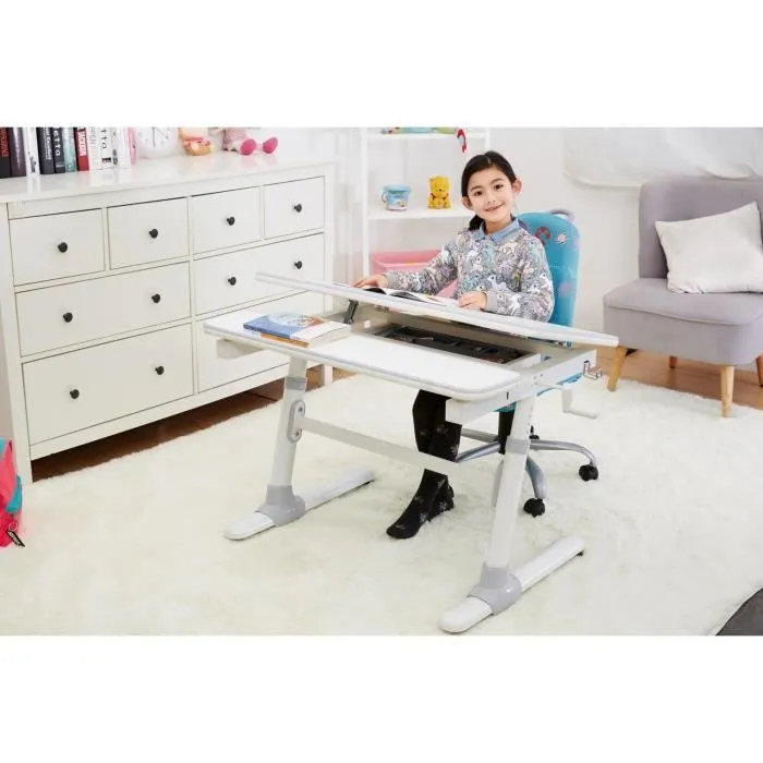 Bureau ergonomique pour enfants Ergo Office ER-417 avec réglage de la hauteur et de l'inclinaison Tiroir Crochets pour sacs-3
