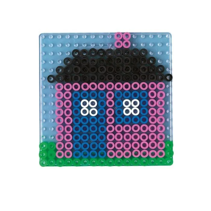 Plaque transparente carrée - HAMA - Support pour perles - Mixte - 3 ans et plus - 1 unité-0
