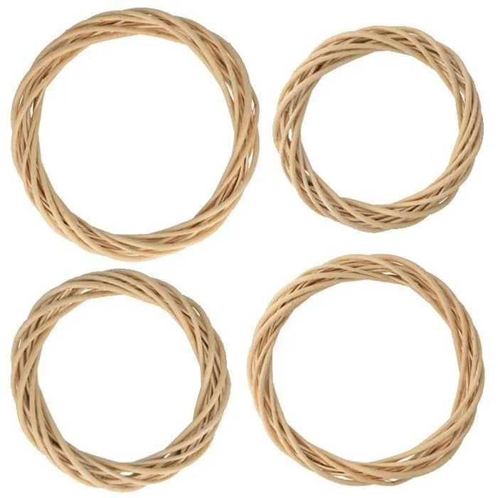 4 couronnes en osier Ø 15 à 30 cm-0