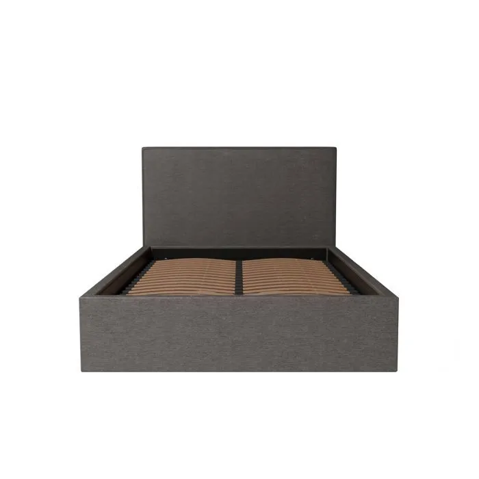 Lit Coffre - Gris - 140x190 / Avec-5