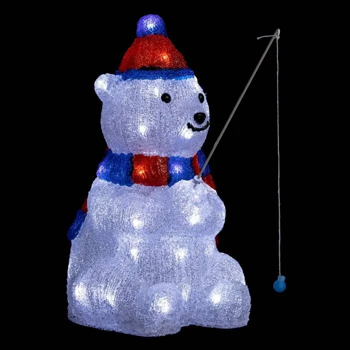 Ours lumineux extérieur H39cm 40 LED + transfo Feeric lights & christmas-0