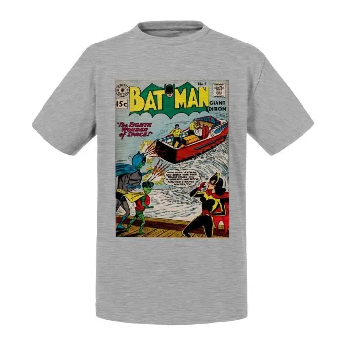 T-shirt Enfant Bleu Batman Marvel Couverture BD Comics Super Hero Vintage-0
