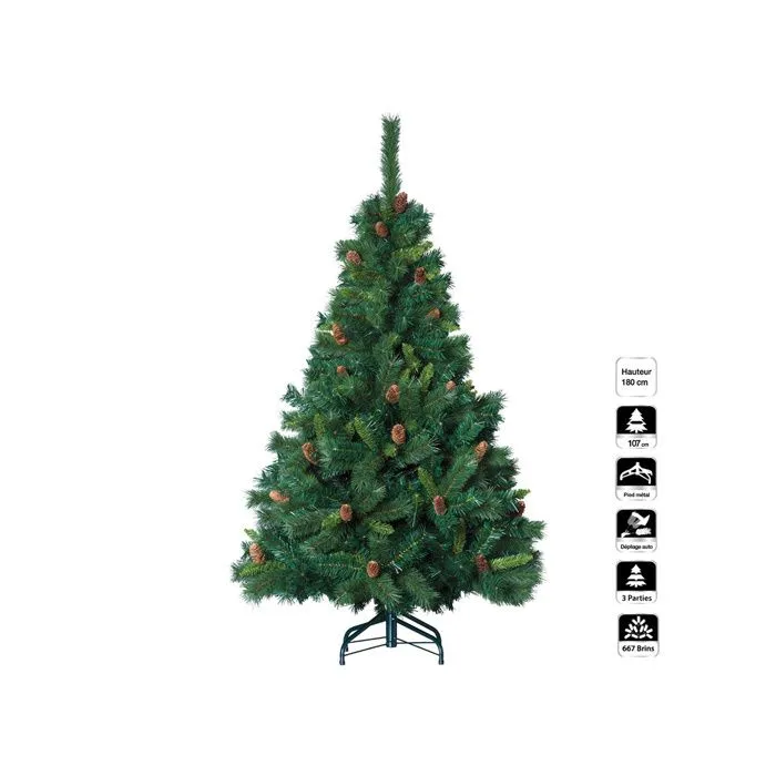 Sapin de Noel artificiel Royal Majestic 180 cm - Fééric Christmas-0