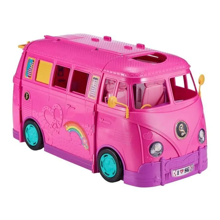 Maison de poupée - ZURU - Sparkle Girlz - Campervan - 43 meubles - Rose-0