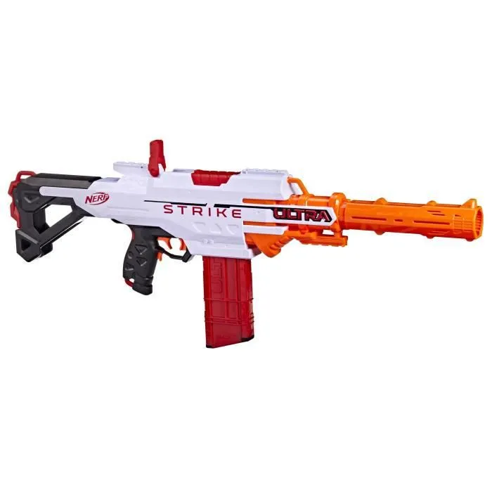 Nerf Ultra, blaster motorisé Strike, chargeur, 10 fléchettes AccuStrike, compatible uniquement avec fléchettes Nerf Ultra-2