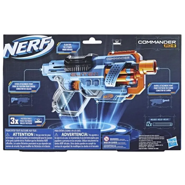 Nerf Elite 2.0 - Commander RC-6 - Barillet rotatif 6 fléchettes - Personnalisable-5