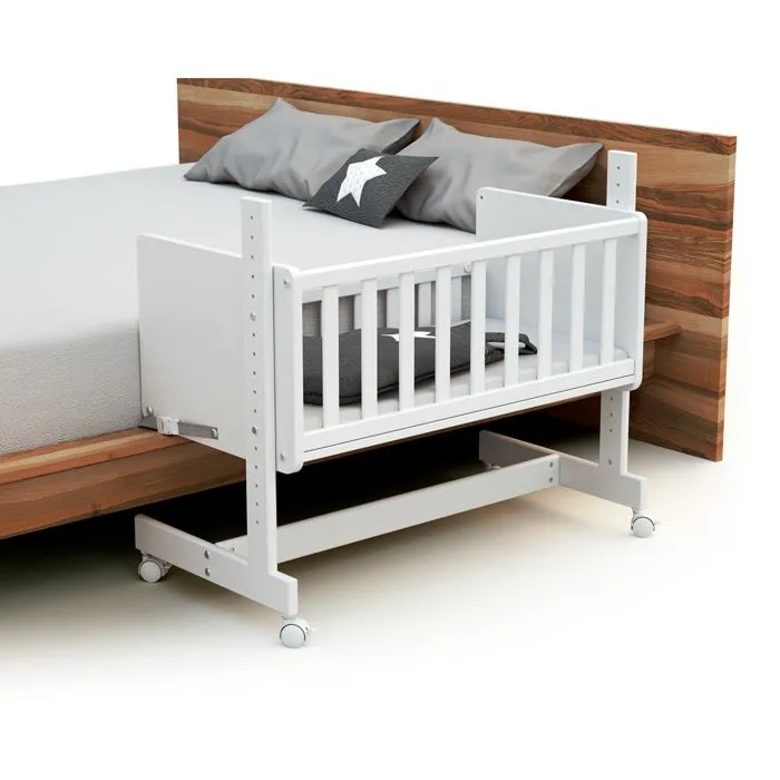 AT4 -  Berceau cododo évolutif CONFORT en bois  Blanc - Taille unique-1