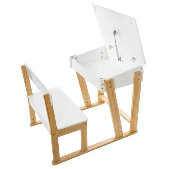 Pupitre d'écriture enfant Autres Beige, Blanc-1