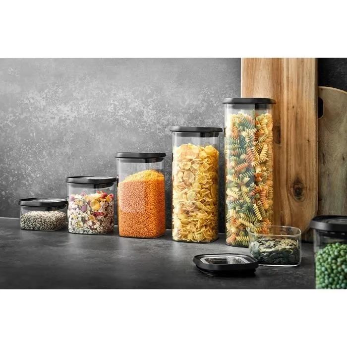 Boîtes de conservation - GEFU - PANTRY - Lot de 3 - Verre borosilicate - 400/900/1400 ml-3