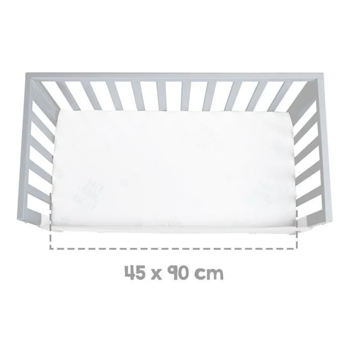 Berceau Cododo ROBA Style 3 en 1 avec Barrière + Matelas et Tour de lit - Gris-5