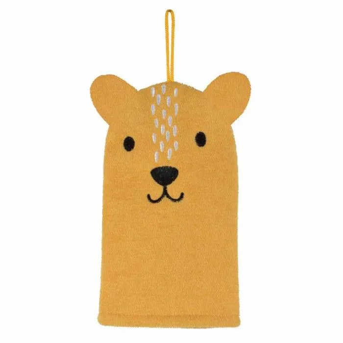 Gant de Toilette Bébé "Sweet Savane" 21cm Jaune-0
