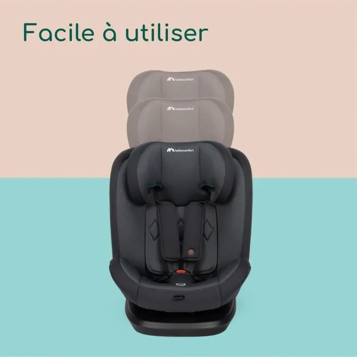 BEBECONFORT Siège auto EverFix i-Size évolutif, isofix, réhausseur, groupe 1/2/3, 15 mois à 10/12 ans, 76-150cm, 9-36kg Tinted Black-3
