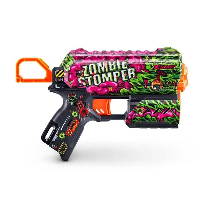 Zuru x-shot - 36551 - XSHOT- X-Shot Skins Flux Zombie Stomper, Blaster Mousse (Lot de 2, 16 flechettes) Lanceur, A-2