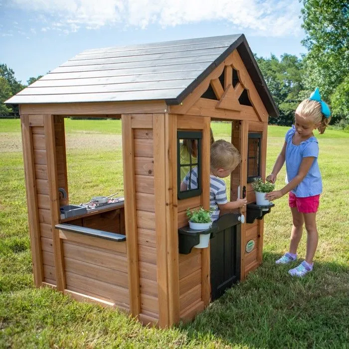 Backyard Discovery Sweetwater Maisonnette en Bois | Maisonnette de Jardin | Cabane bois extérieur, Cabane Maisonnette avec Cuisine-1