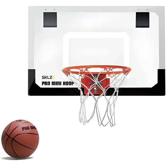 Mini panier de basketball SKLZ Pro Mini Hoop, à suspendre sur une porte ou à accrocher au mur pour jouer en sécurité dans la maison-0