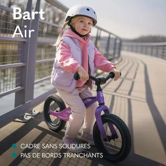 Draisienne LIONELO Bart Air - Vélo pour enfant - Légère - Réglage du guidon et de la selle - Rose-1