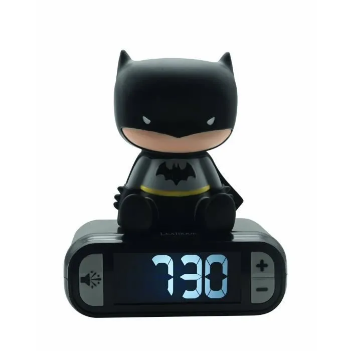 Réveil veilleuse digital LEXIBOOK - Batman - 3D lumineux et sonore - Noir - Enfant-0
