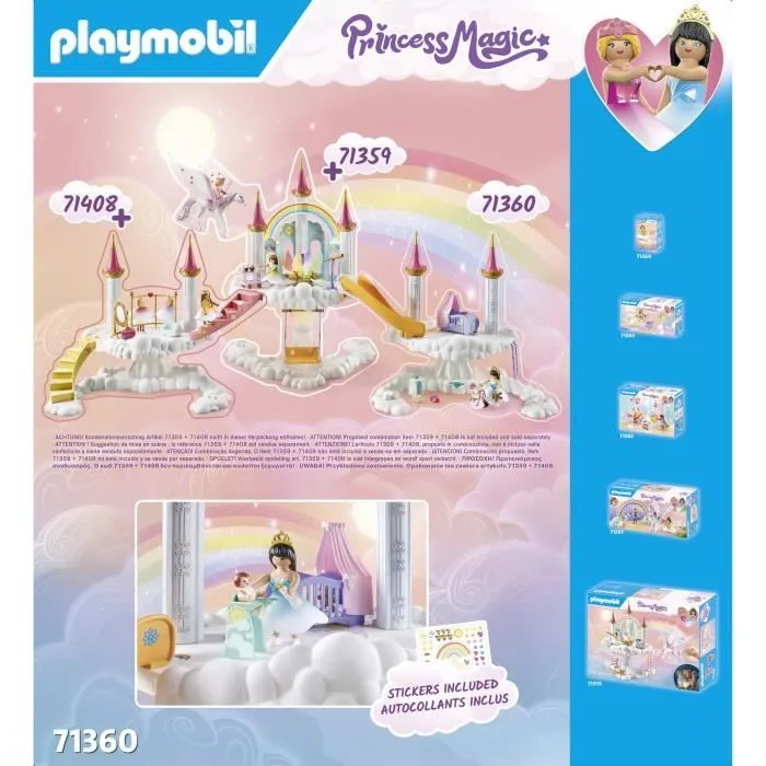 PLAYMOBIL 71360 Nurserie dans les nuages, Princess Magic, 63 pièces, Dès 4 ans-4