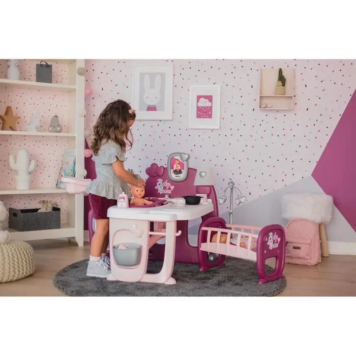 SMOBY - Baby Nurse Grande Maison des Bébés - Cuisine, Salle de Bain, Chambre - 23 Accessoires-1