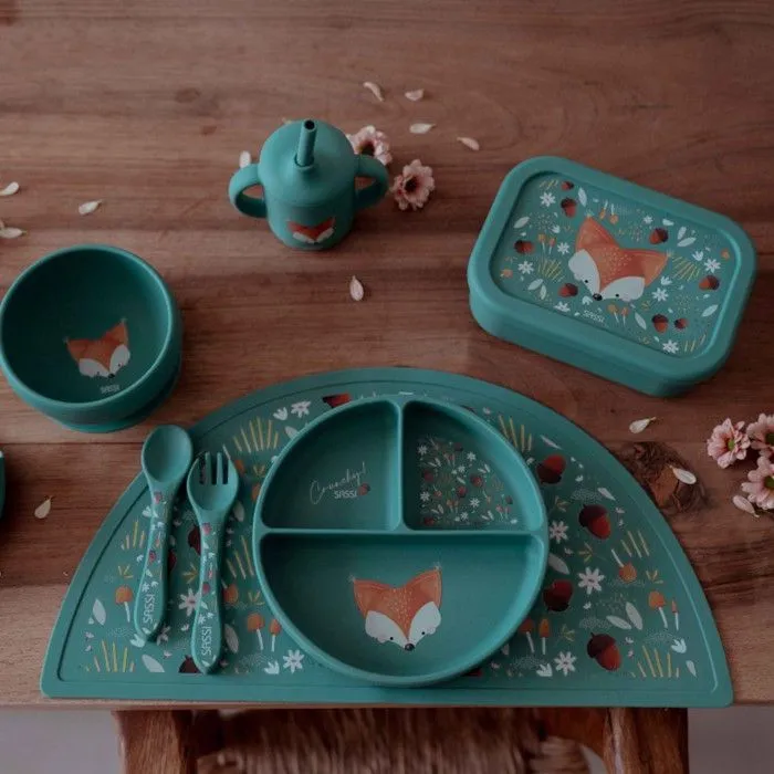 Set fourchette et cuillère en silicone Animaux RENARD-3