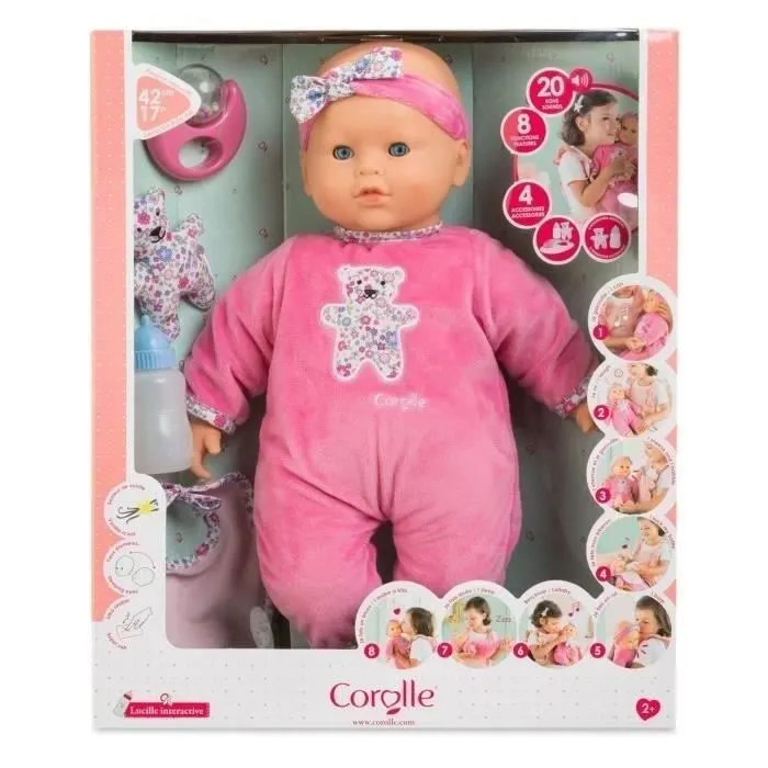 Grand poupon Lucille intéractive - COROLLE - Mon Grand Poupon - 42cm - Dès 2 ans-2