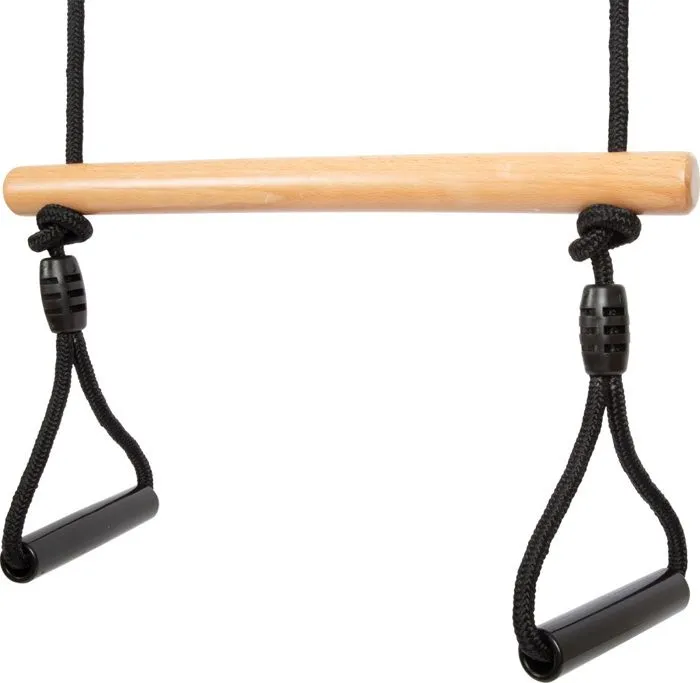 Balançoire trapèze - Small foot company - LEGLER - Anneaux de gymnastique - Bois - 100 kg max-1