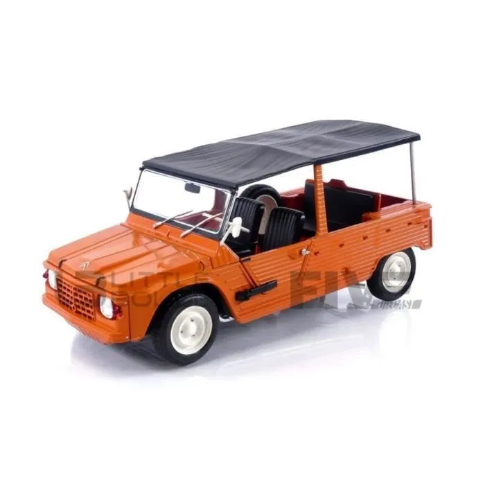 Voiture Miniature de Collection - SOLIDO 1/18 - CITROEN Mehari Phase 1 - 1969 - Orange Kirghiz - 1808201-1