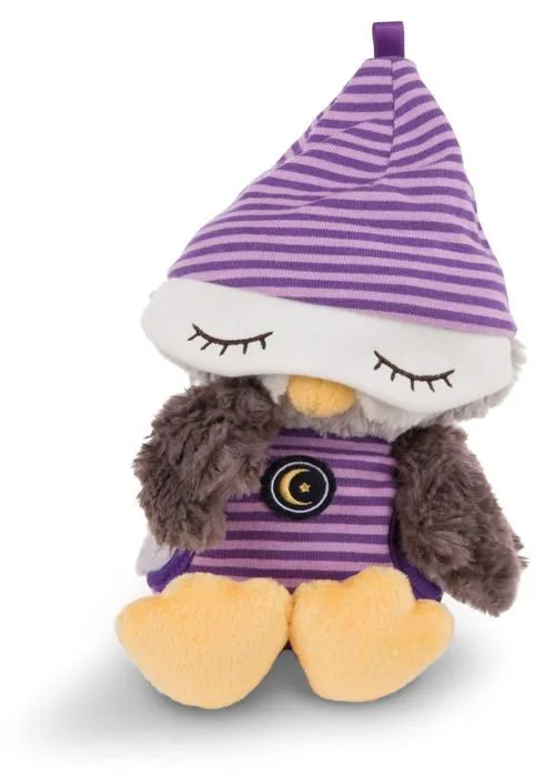 Peluche Nici - 48068 - Doudou avec Bonnet de Nuit Hibou Olafina 22cm-1