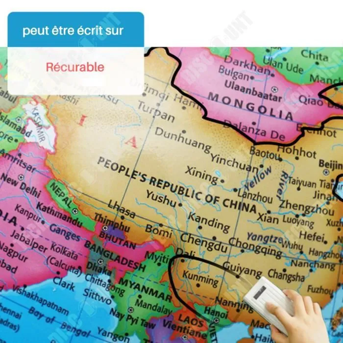 Globe Terrestre - TECH DISCOUNT - HD Plastique - 30 cm - Support Métal - Démonstration Éducative-2