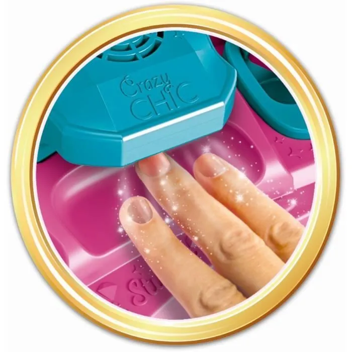 Clementoni - Nail art studio - Machine à paillettes + sècheuse vernis - Vernis inclus-4