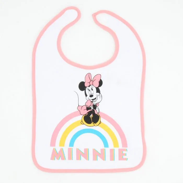 Lot de 2 bavoirs Disney Minnie Rainbow 6+ - Marque - Modèle - Rose - Mixte - 25x36 cm-1