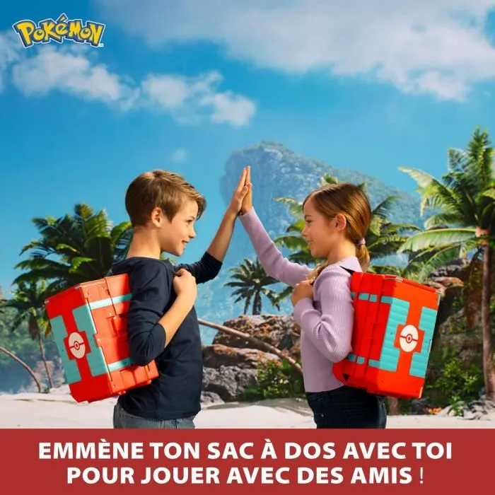 Sac à dos - BANDAI - Pokémon du dresseur Thème Plage - S’ouvre et devient une super arène-5