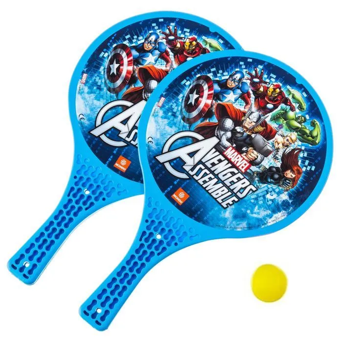 Disney - 2 Raquettes de plage - Avengers - Jaune-0