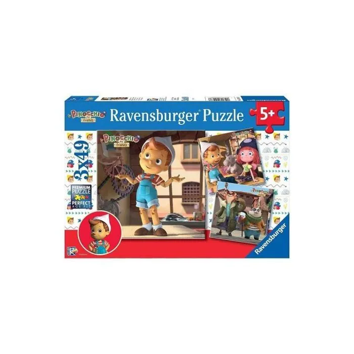 Puzzle Ravensburger - 05567 8 - Pinocchio 3 Puzzles de 49 pieces, , Multicolore-0