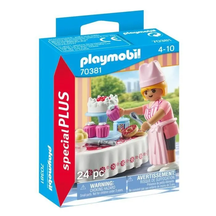 PLAYMOBIL - 70381 - Pâtissière - Enfant - Polypropylene - Playmobil City Life - Mixte-0